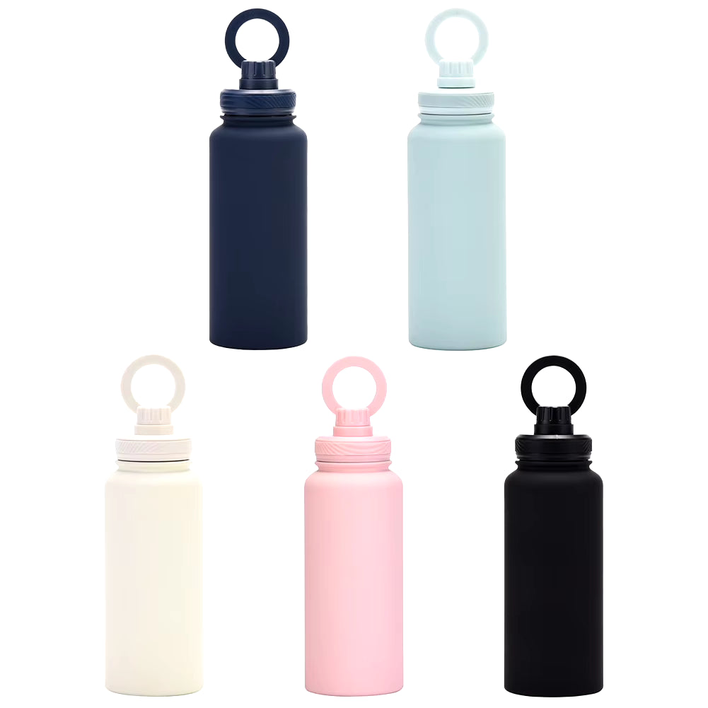 For Magsafe 1L/950ML Insulated Bottle Water Bottle with Rotating Phone Holder Thermal Water Cup Thermal Mug for Outdoor Sports