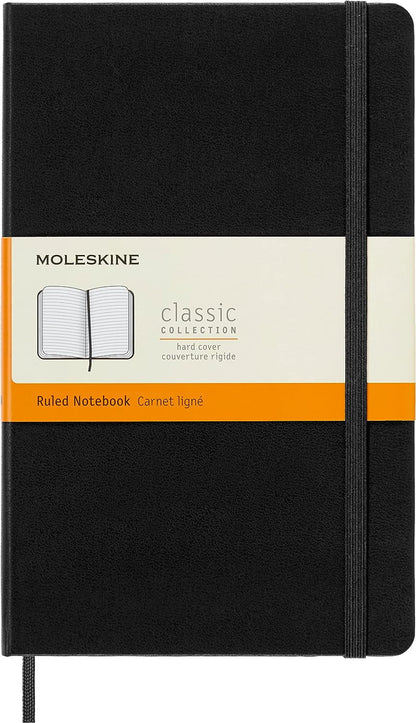 Classic Writing Notebooks & Sketch Books, 5 in X 8.25 In, Black, 240 Pages