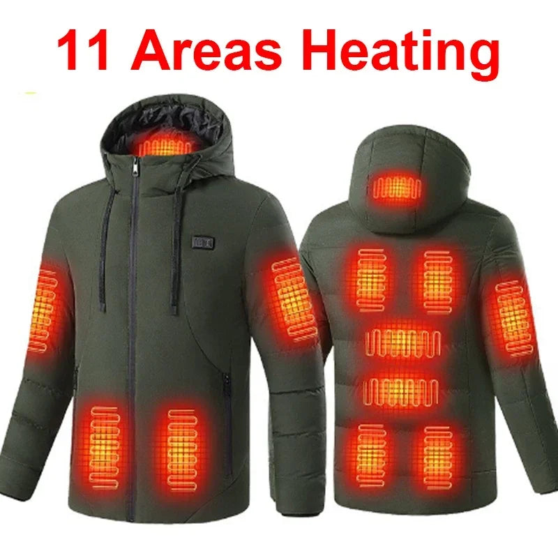 11 Areas Heated Jacket Vest Men Electric Heating Vest Usb Heated Jacket Heated Vest Women Heated Bodywarmer Heated down Jacket