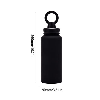 For Magsafe 1L/950ML Insulated Bottle Water Bottle with Rotating Phone Holder Thermal Water Cup Thermal Mug for Outdoor Sports