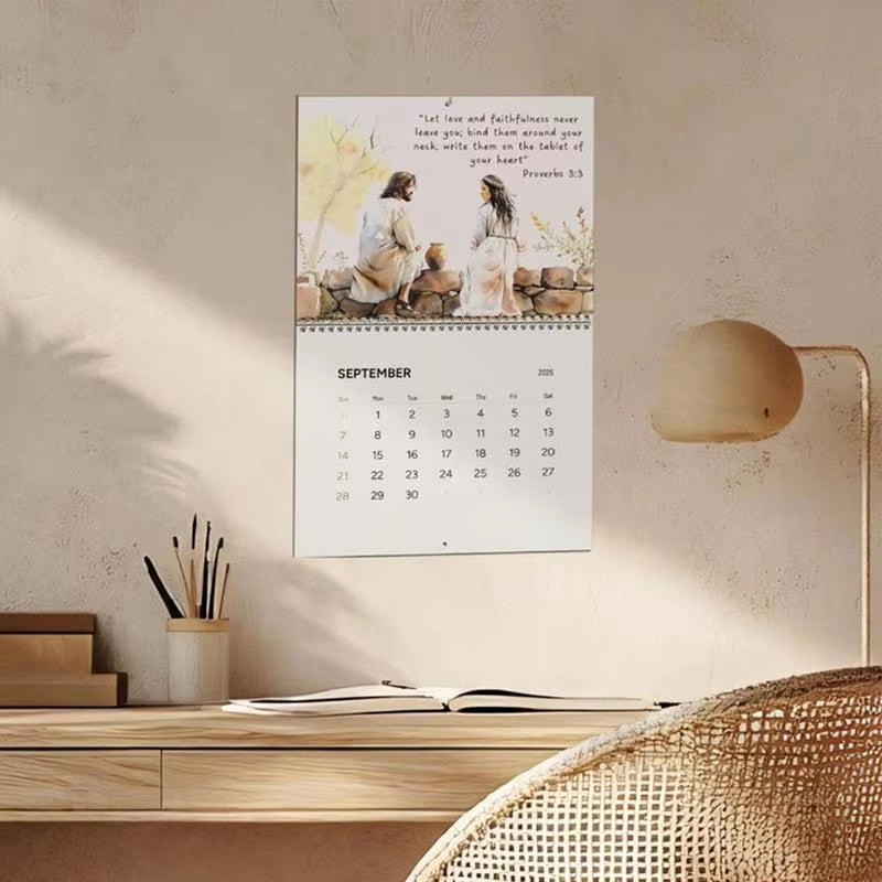 Bible Verse Calendar Decorative Bible Verse Wall Calendar Jesus Christ Calendar Wall Decorations Inspirational Calendar 2025