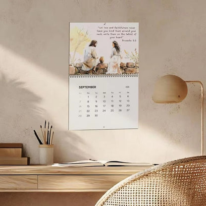 Bible Verse Calendar Decorative Bible Verse Wall Calendar Jesus Christ Calendar Wall Decorations Inspirational Calendar 2025