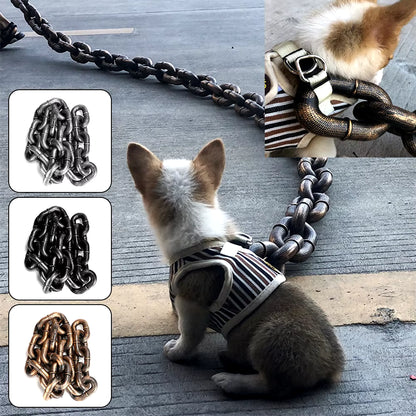 Funny Dog Leash Simulation Life-Like Iron Chain for Large Medium Small Pet Dog Accessories Dog Collar Dog Leash Things for Dogs