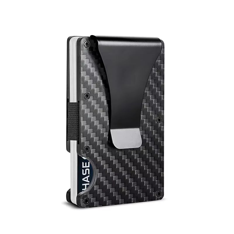 RFID Cashback Credit Card Holder Luxury Carbon Fiber Minimalist Slim Wallet Carteira for Men Cartera Tarjetero Hombre