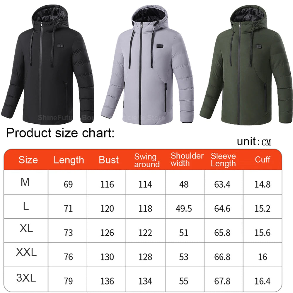 11 Areas Heated Jacket Vest Men Electric Heating Vest Usb Heated Jacket Heated Vest Women Heated Bodywarmer Heated down Jacket